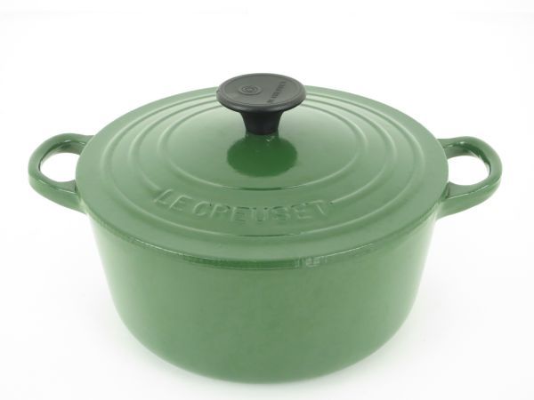 LE CREUSET　ル・クルーゼ　両手鍋　18㎝　グリーン