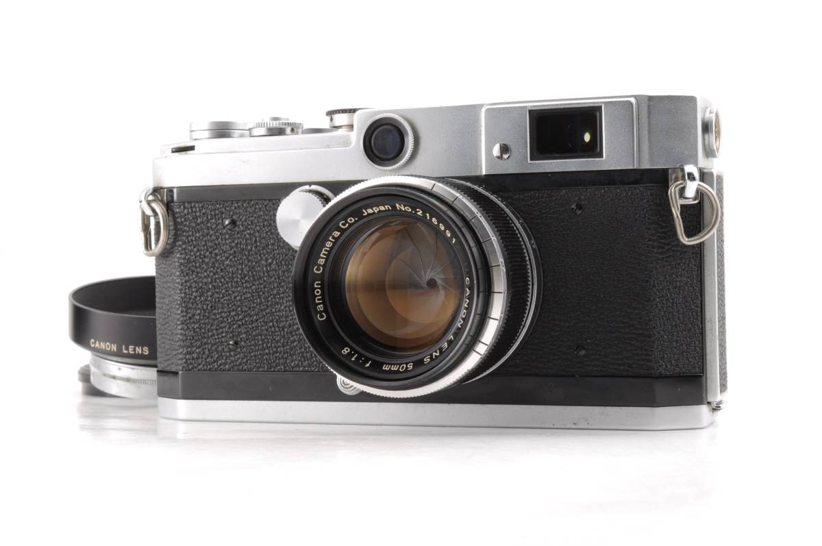 動作品 キャノン Canon Model L1 レンズ 50mm f1.8 レンジファインダー フィルムカメラ フード付 管K4645