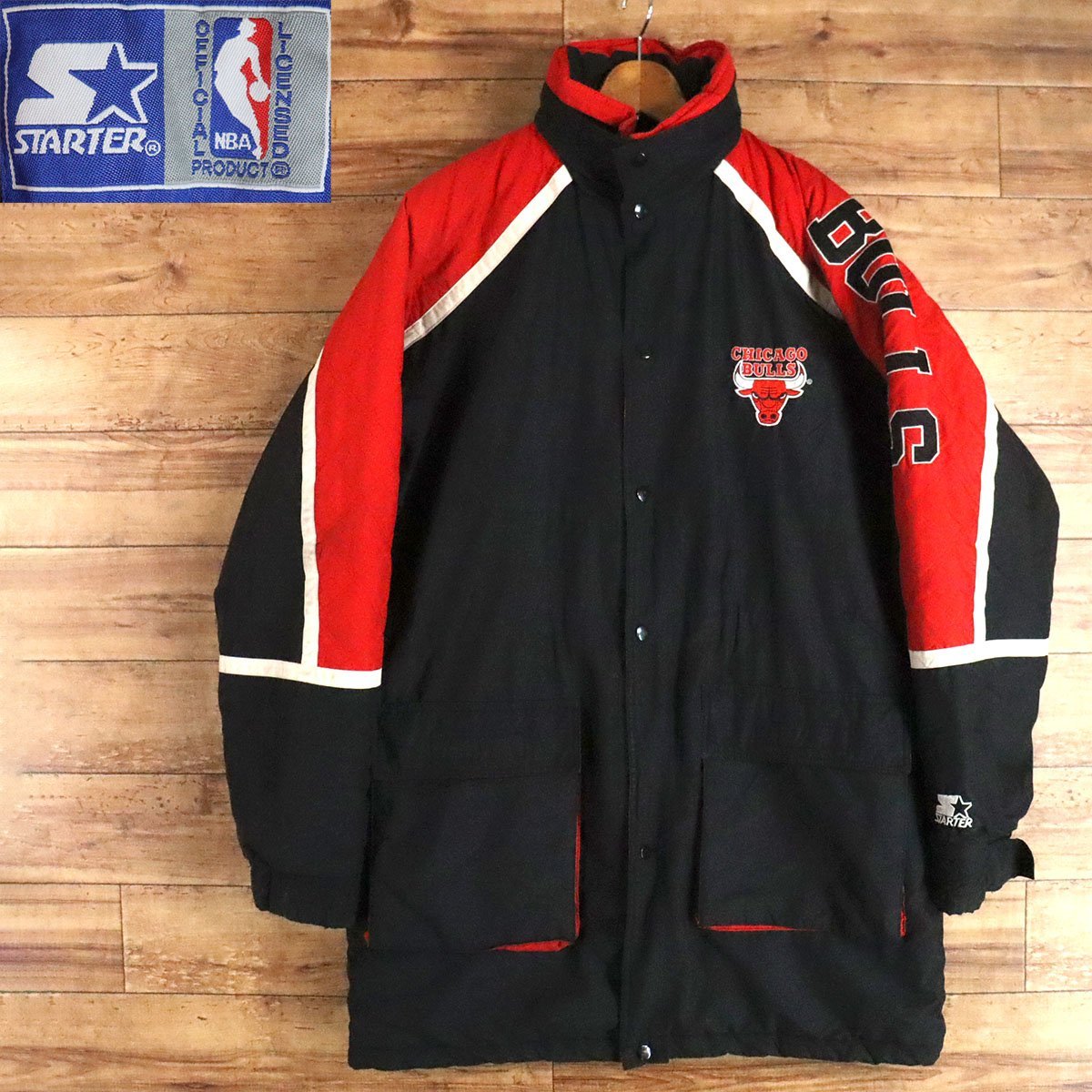 激安大特価，爆買い D3T/Y10.17-2 NBA シカゴブルズ STARTER スターター 中綿 ナイロンスタジャン Mサイズ ジャンパー ブルゾン バスケットボール(Mサイズ)｜売買されたオークション情報、yahooの商品情報をアーカイブ スタジアムジャンパー