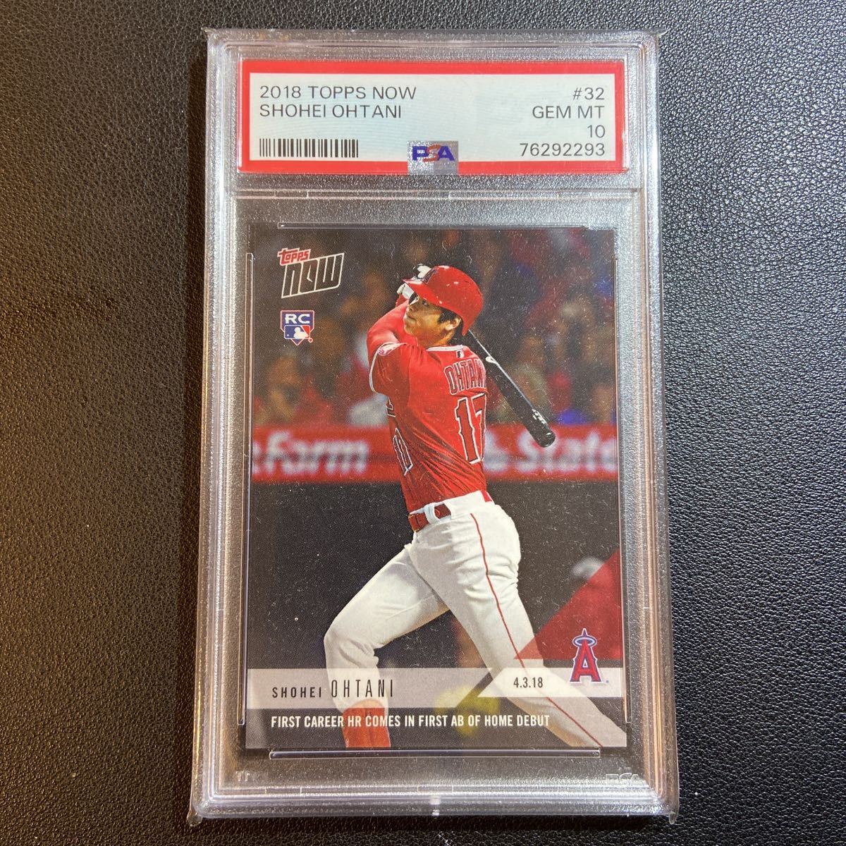 大谷翔平 【PSA10】 2018 TOPPS NOW/メジャー第1号HR限定カード RC