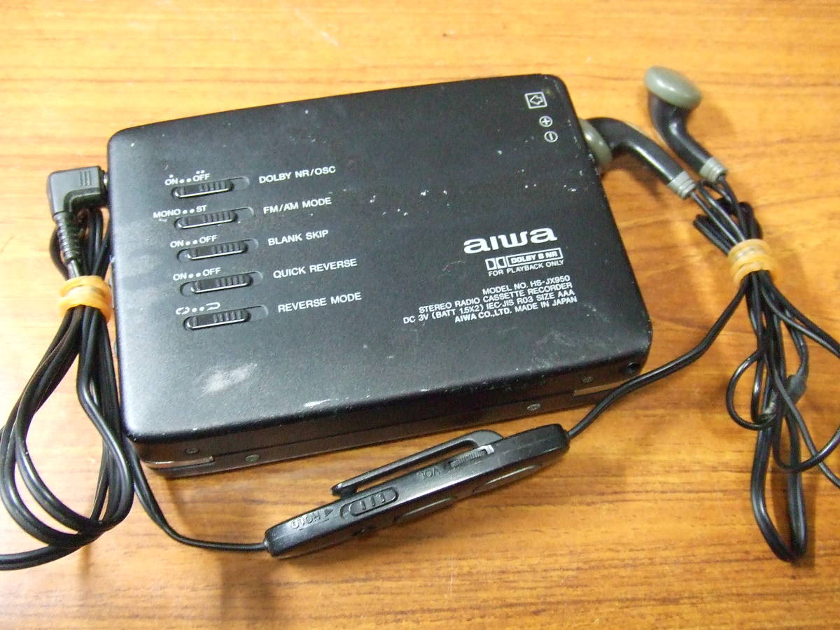 f170 aiwa/アイワ ポータブルカセットプレーヤー HS-JX950 本体 未確認