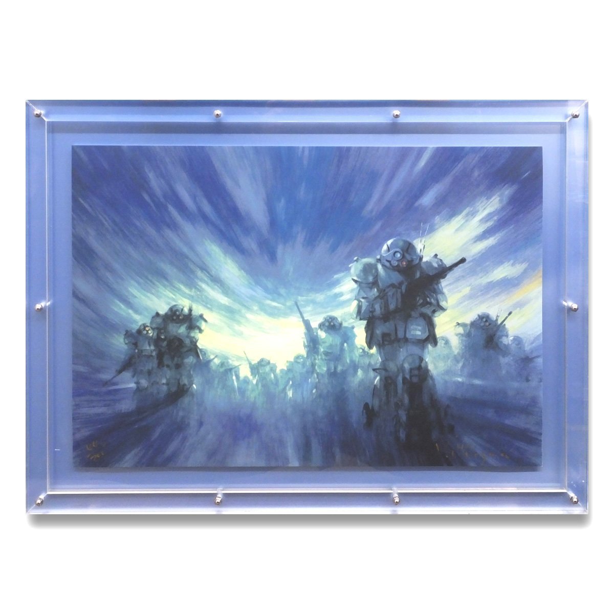 おたからや◆x-A08969 塩山紀生 蒼影～装甲騎兵ボトムズより～ シルクスクリーン 人物画 絵画 版画 美術品 アニメ 代表作 真作保証