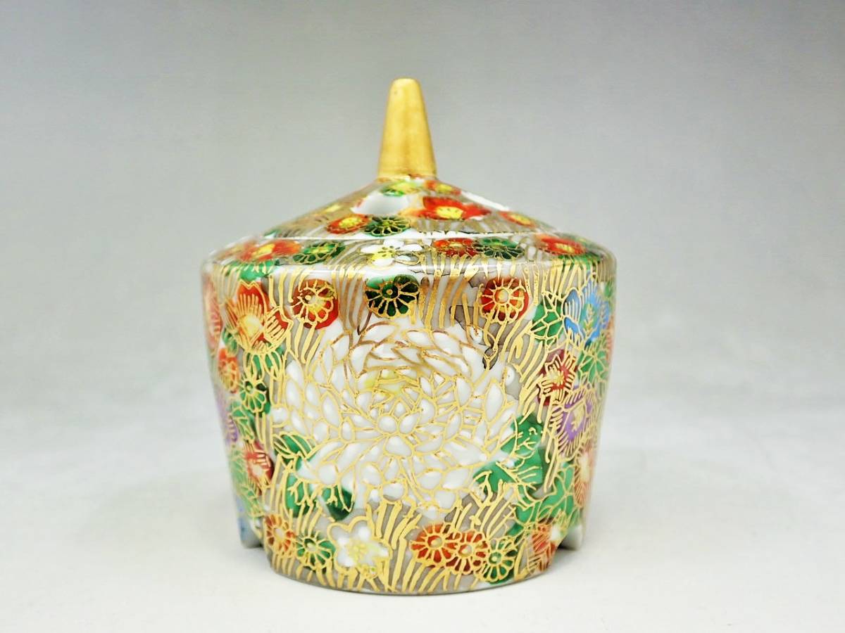 低価，お得 九谷焼 色絵本金彩 極上 花詰 香炉 /茶道具 香道具 置物 花詰め AZ25-7(香炉、香合)｜売買されたオークション情報、yahooの商品情報をアーカイブ公開 - オークファン 九谷