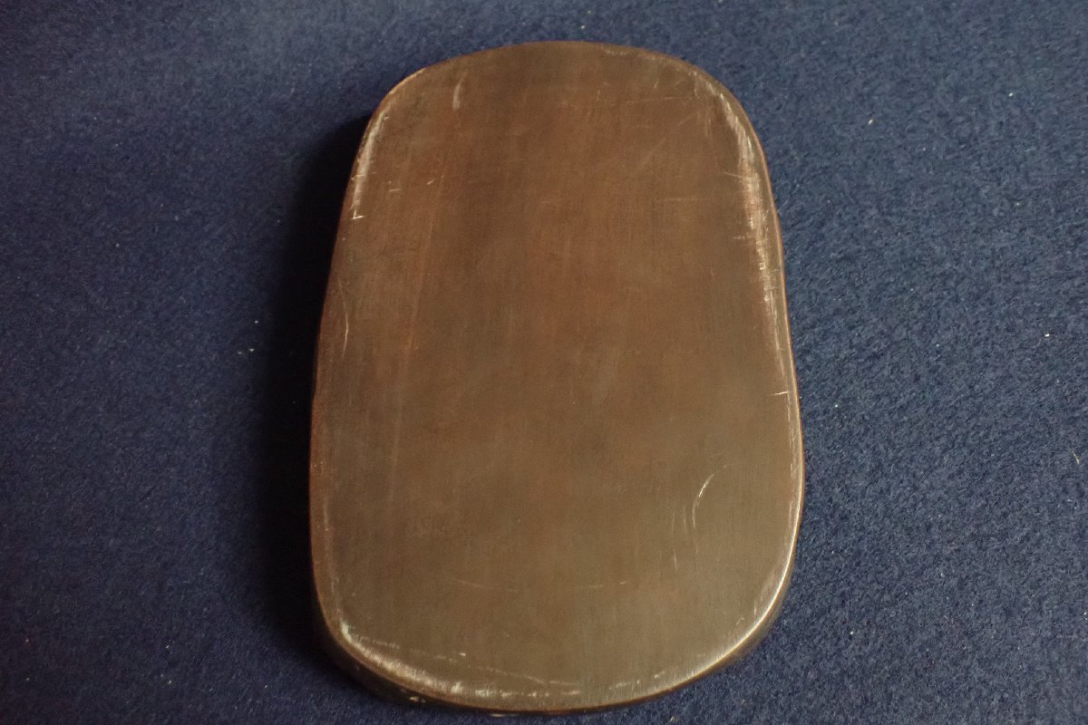 1964 中国骨董 雲龍鳳凰 満月 半月 硯 書道具 時代物 1964 中国骨董