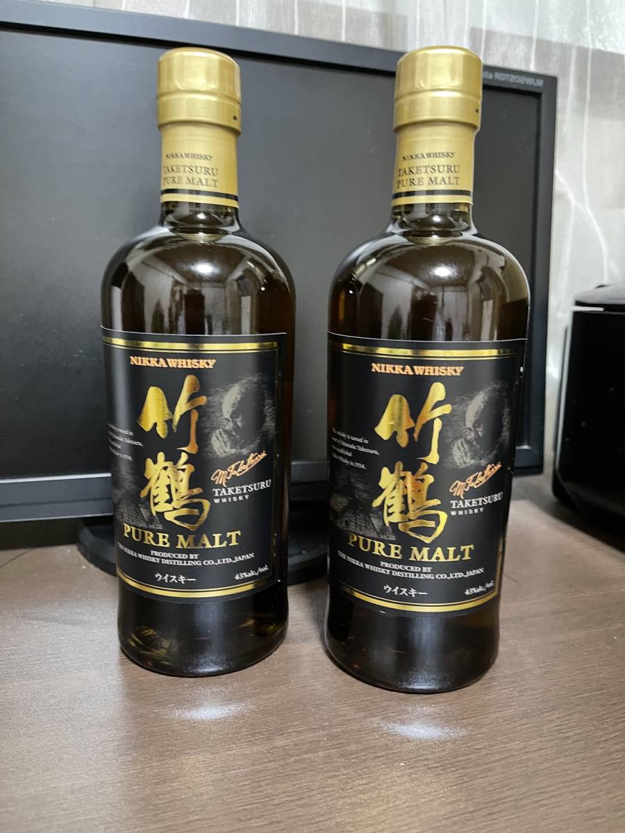 竹鶴 ピュアモルト 2本セット ニッカ ウイスキー NV 箱無し 竹鶴ピュア