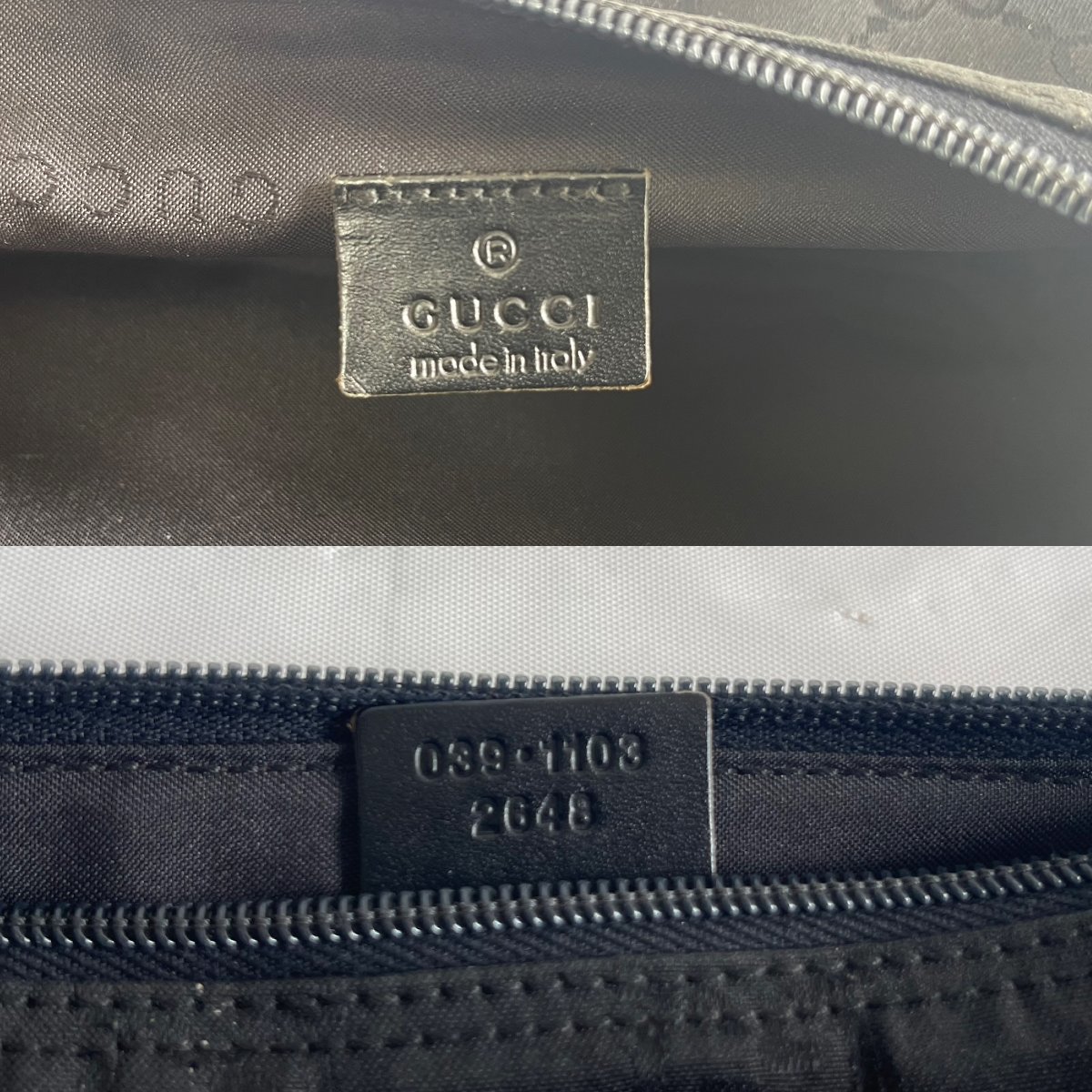 MK0510-49I GUCCI アクセサリーポーチ GG柄 039.1103.2648 ブラック系 