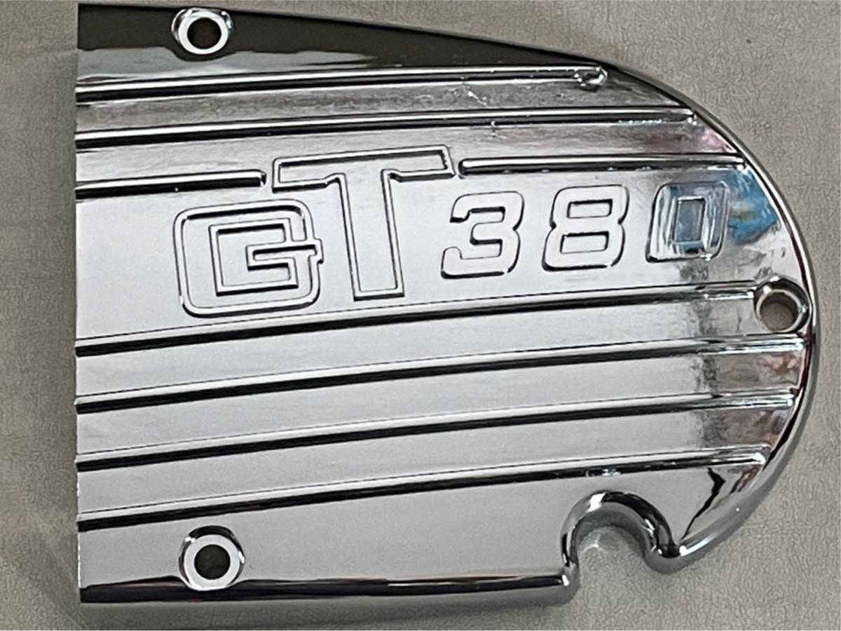 GT380 スプロケカバー ダイナモカバー メッキ BEET サンパチ ポイント