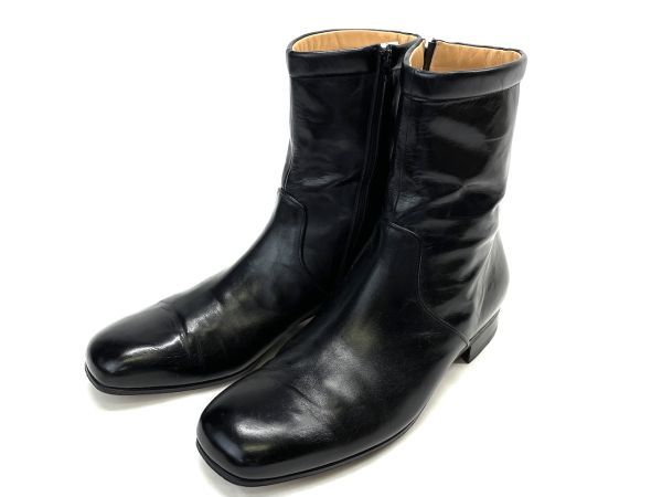 【B256】TANINO CRISCI タニノ クリスチー メンズ レザーブーツ ブラック サイズ7[25.5~26cm程]