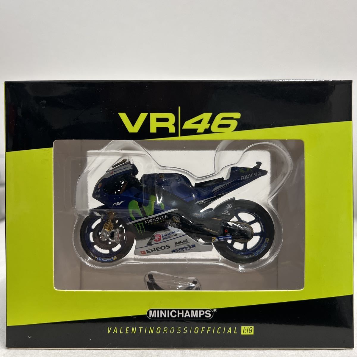 KYOSHO × MINICHAMPS 1/18 YAMAHA YZR-M1 #46 Valentino Rossi Test 2016年 MotoGP 京商 ミニチャンプス ヤマハ V.ロッシ ミニカー