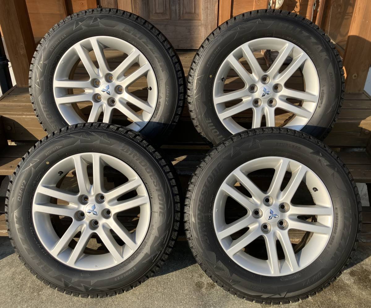 デリカD5 ブリヂストン ブリザック DM-V2 225/65R17 バリ山 4本セット 