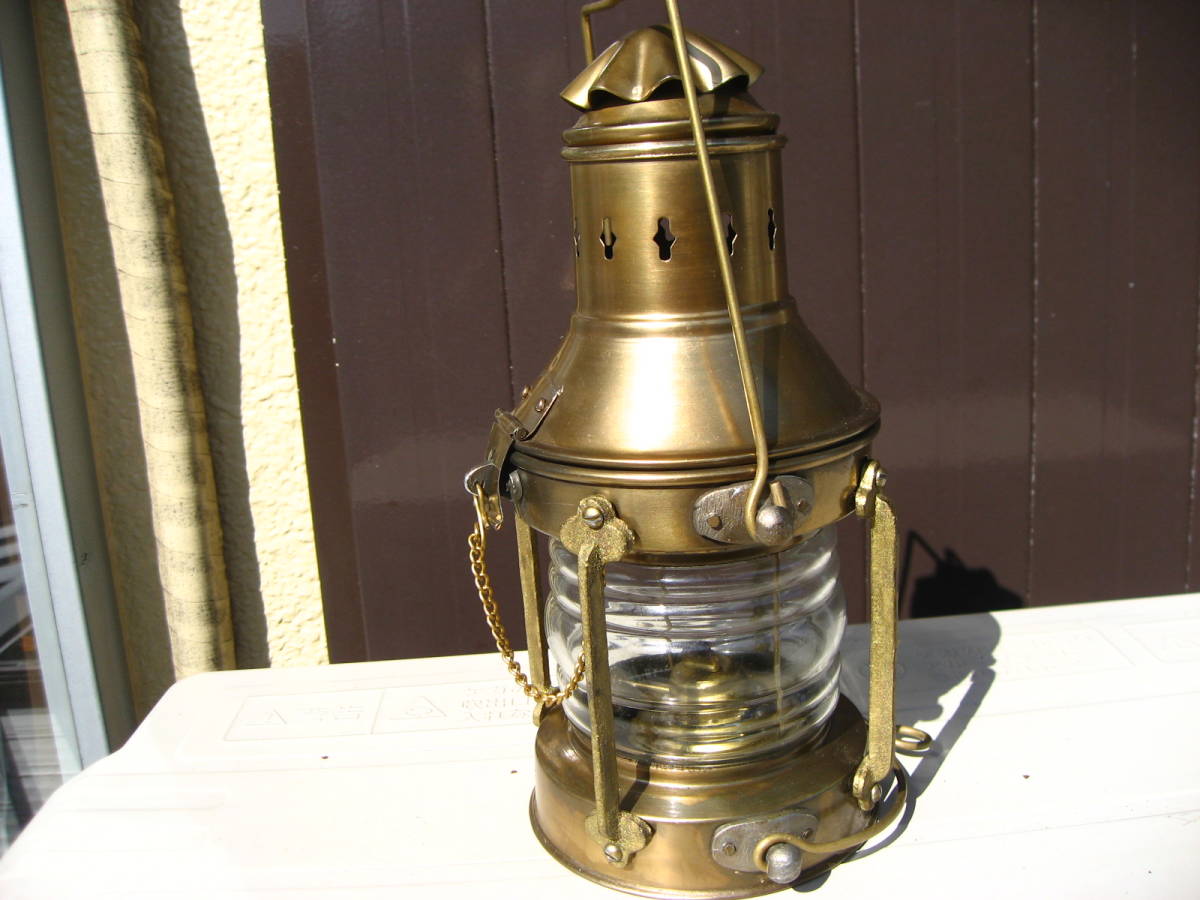 お得，セール 美しい形の大きなマリン 真鍮手作りランタン 高さ27cm 760g(船)｜売買されたオークション情報、yahooの商品情報をアーカイブ公開 - オークファン 船