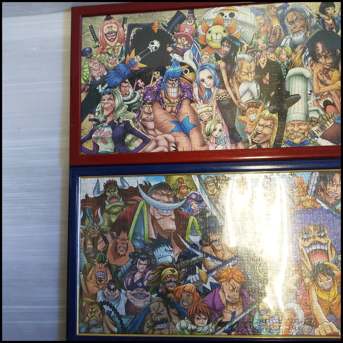○ONE PIECE ワンピース ジグソーパズル 完成品 額入り 約106×38㎝ 約