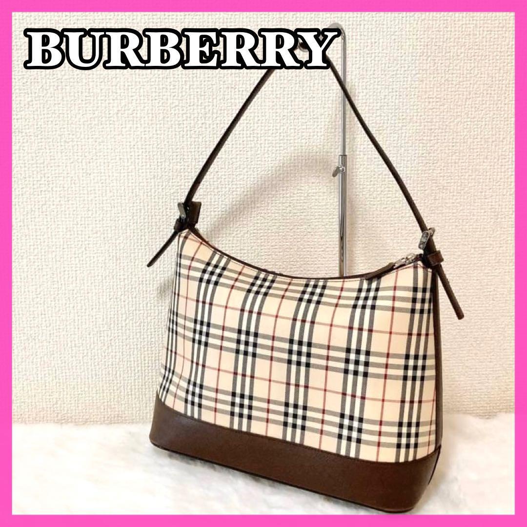 美品☆BURBERRY バーバリー ハンドバッグ ノバチェック ノバチェック 