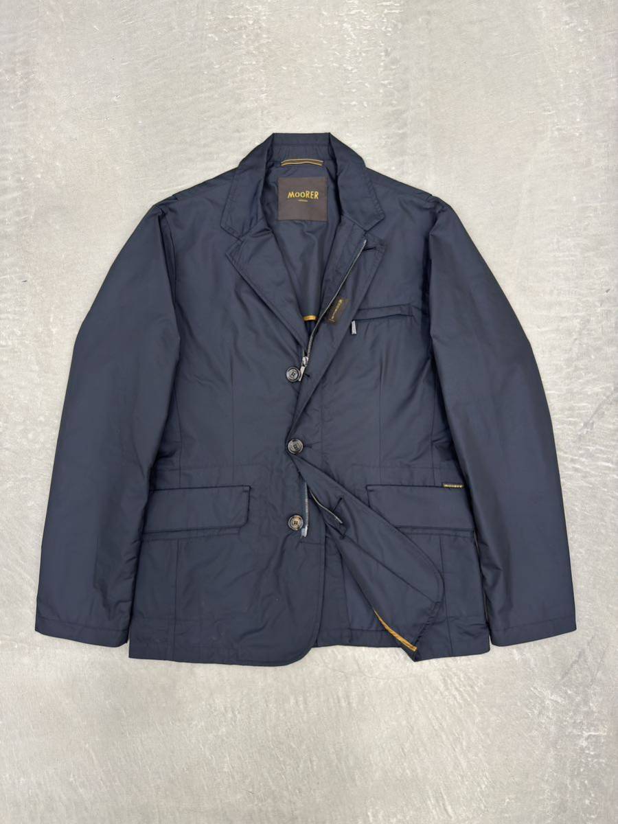 ムーレー ナイロンジャケット 48 ネイビー MooRER アウター ジャンパー レインコート ハーフコート スプリング イタリア
