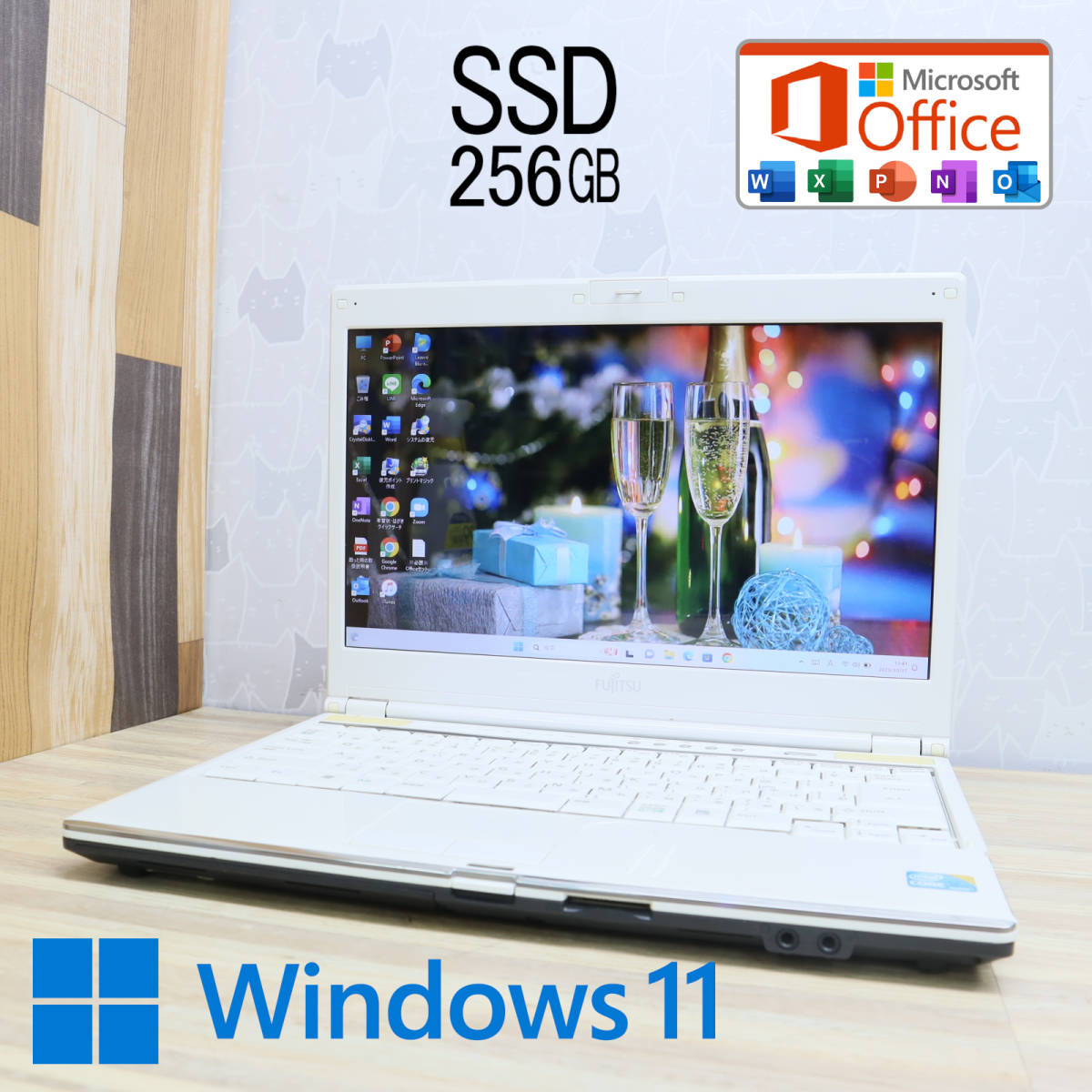 LIFEBOOK 10世代 ☆中古PC 高性能i3！新品SSD256GB☆LIFEBOOK MGG73D