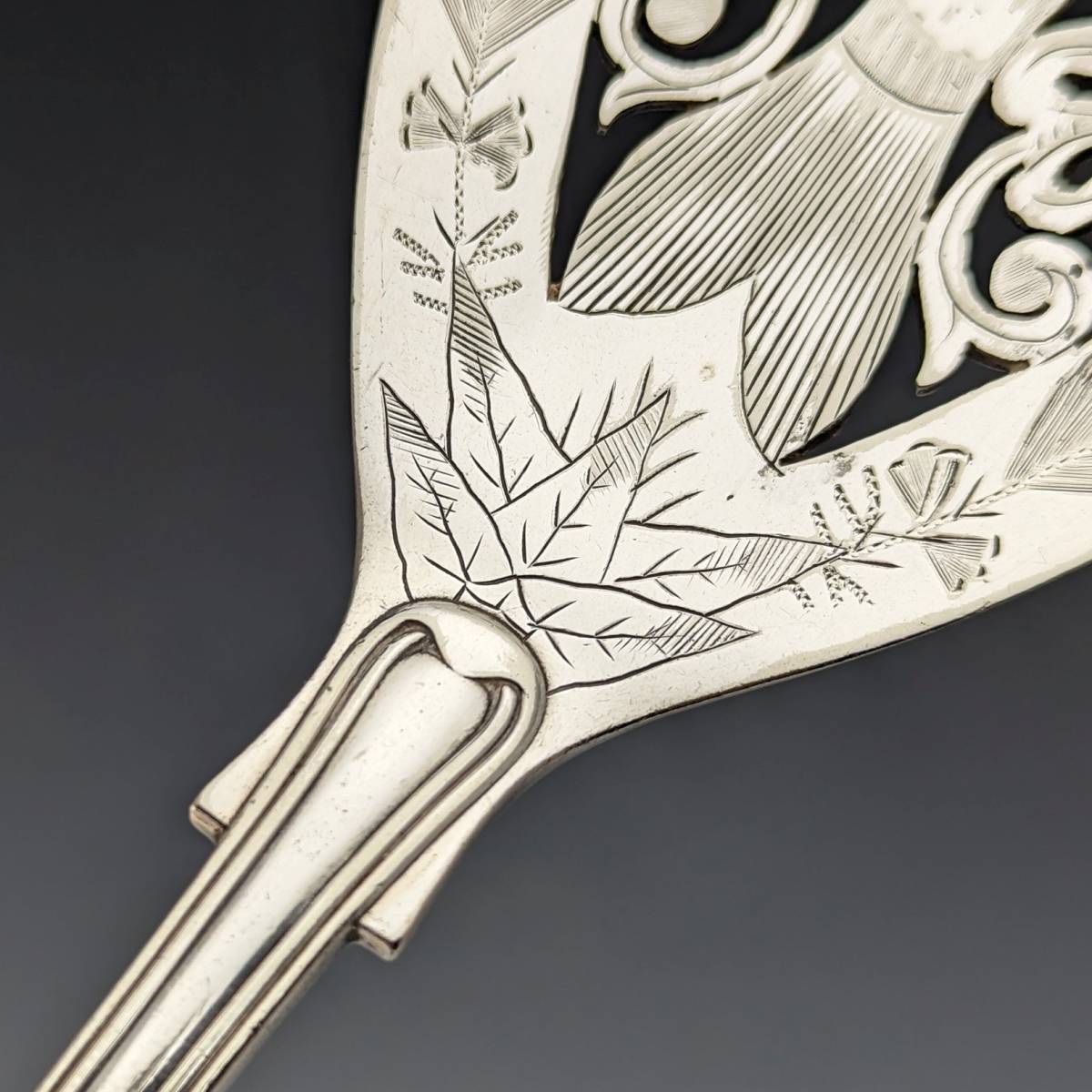 19世紀後半 英国アンティーク シルバープレート製 フィッシュサーバーセット Mappin&Webb