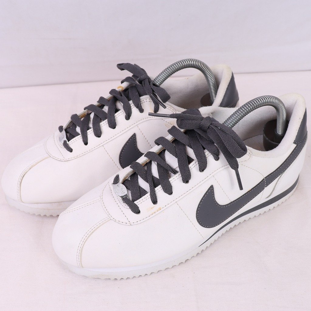 CORTEZ BASIC LEATHER 26.0cm/NIKE コルテッツ ベーシック レザー ナイキ 古着 中古 白 ホワイト グレー スニーカー メンズxx7857