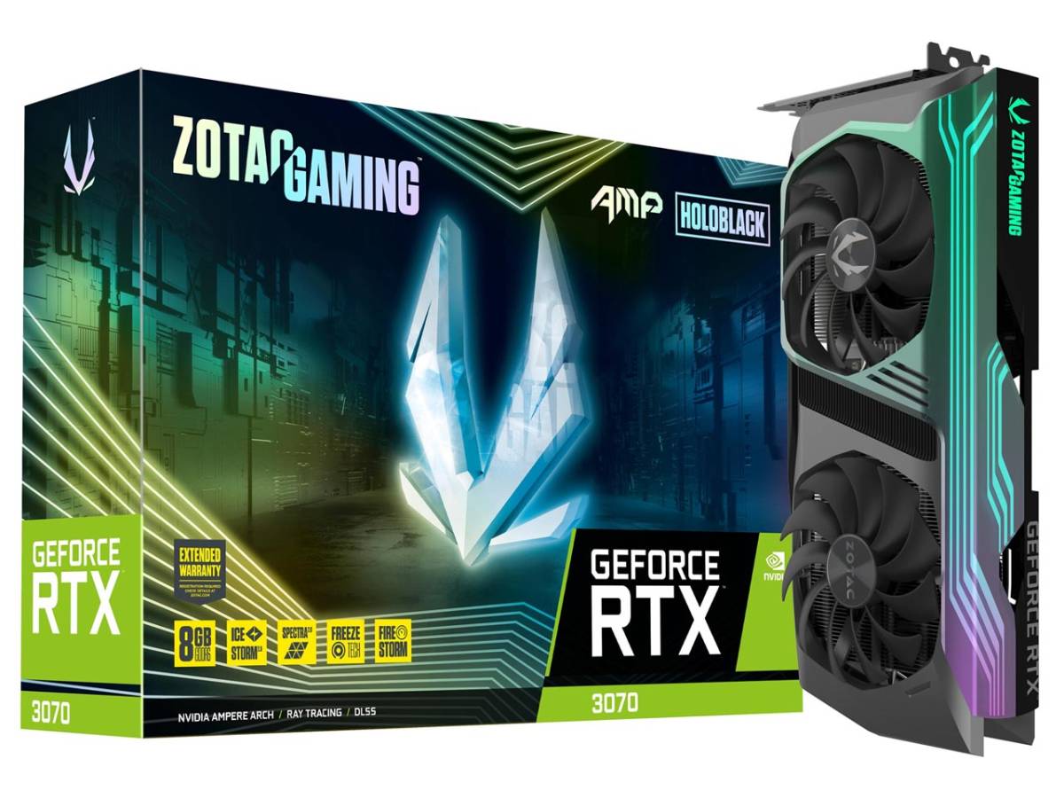 1円～ 送料無料】ビデオカード ZOTAC RTX 3070 AMP Holo ZT-A30700F