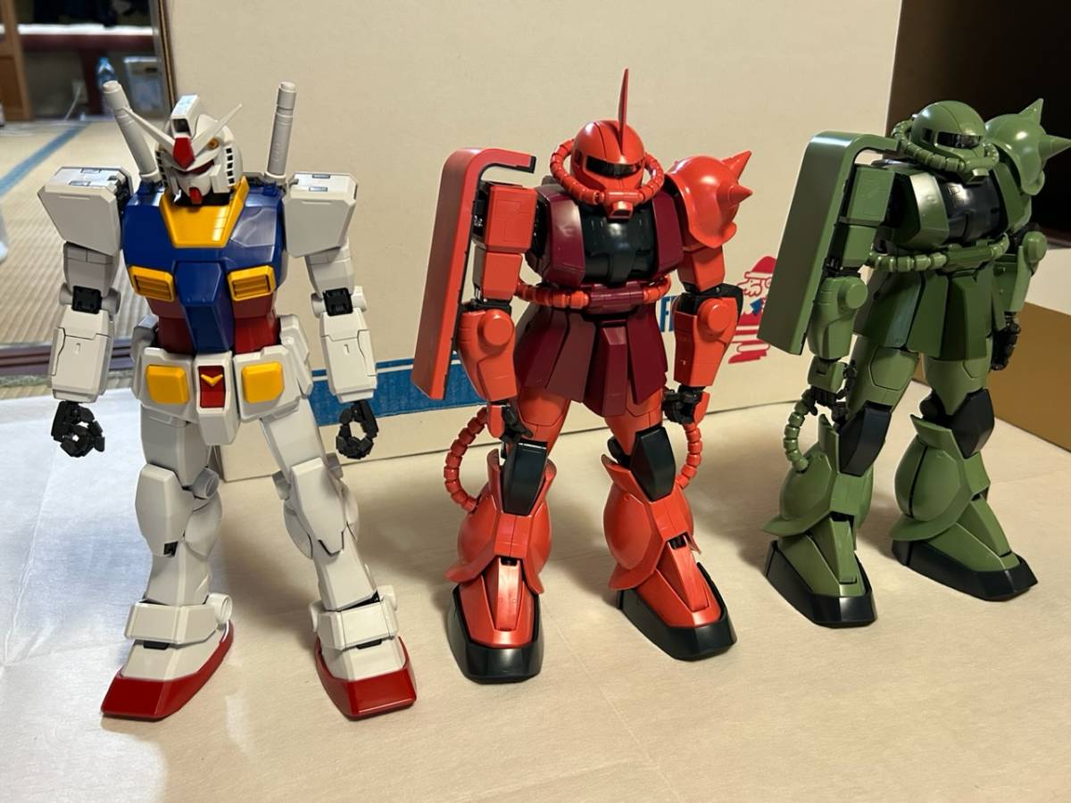 1円スタート バンダイ PG ガンプラ3体セット 組立済 ジャンク品(機動 