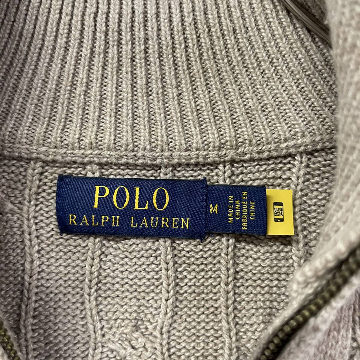 POLO RALPH LAUREN ラルフローレン ハーフジップ コットン セーター サイズM ニット