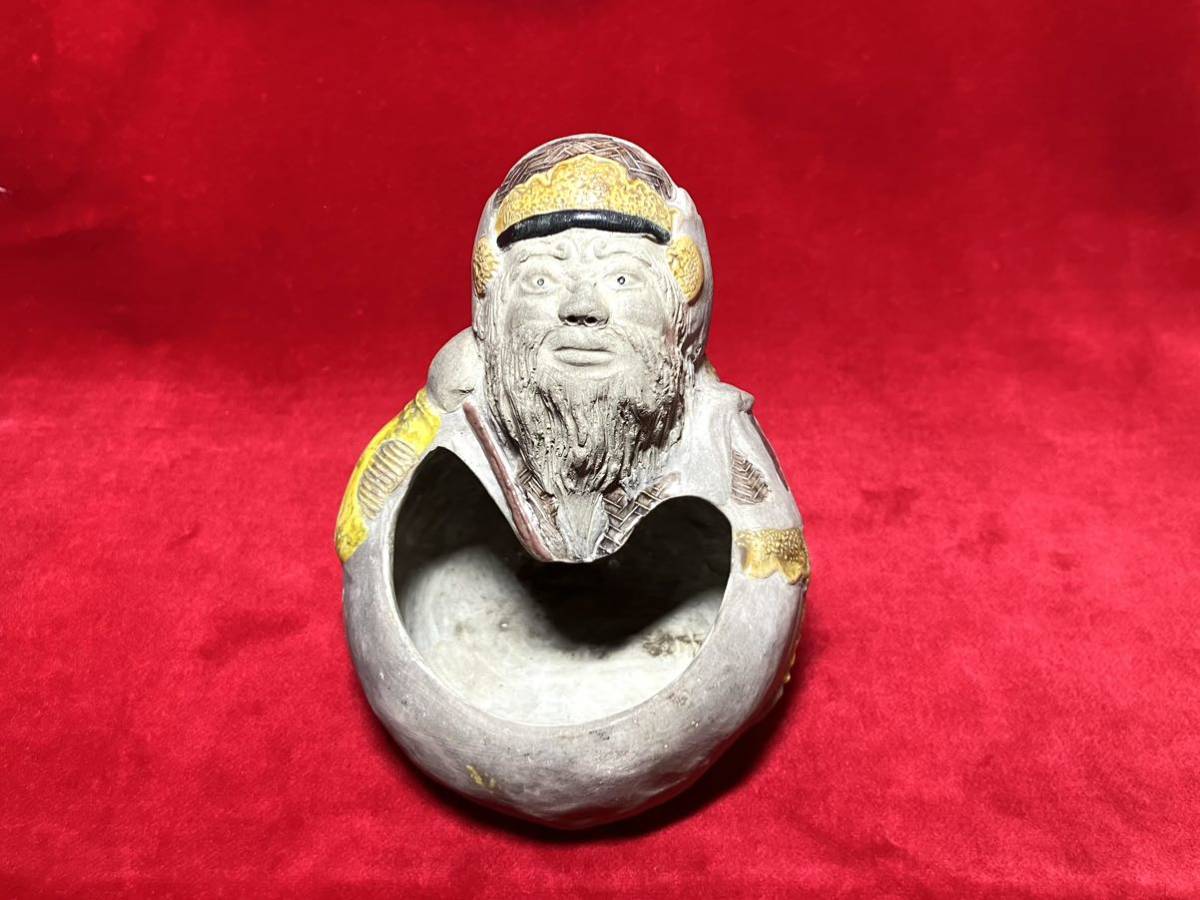 七福神 置物 縁起物 毘沙門天 朱塗り 七福神（骨董品・アンティーク 