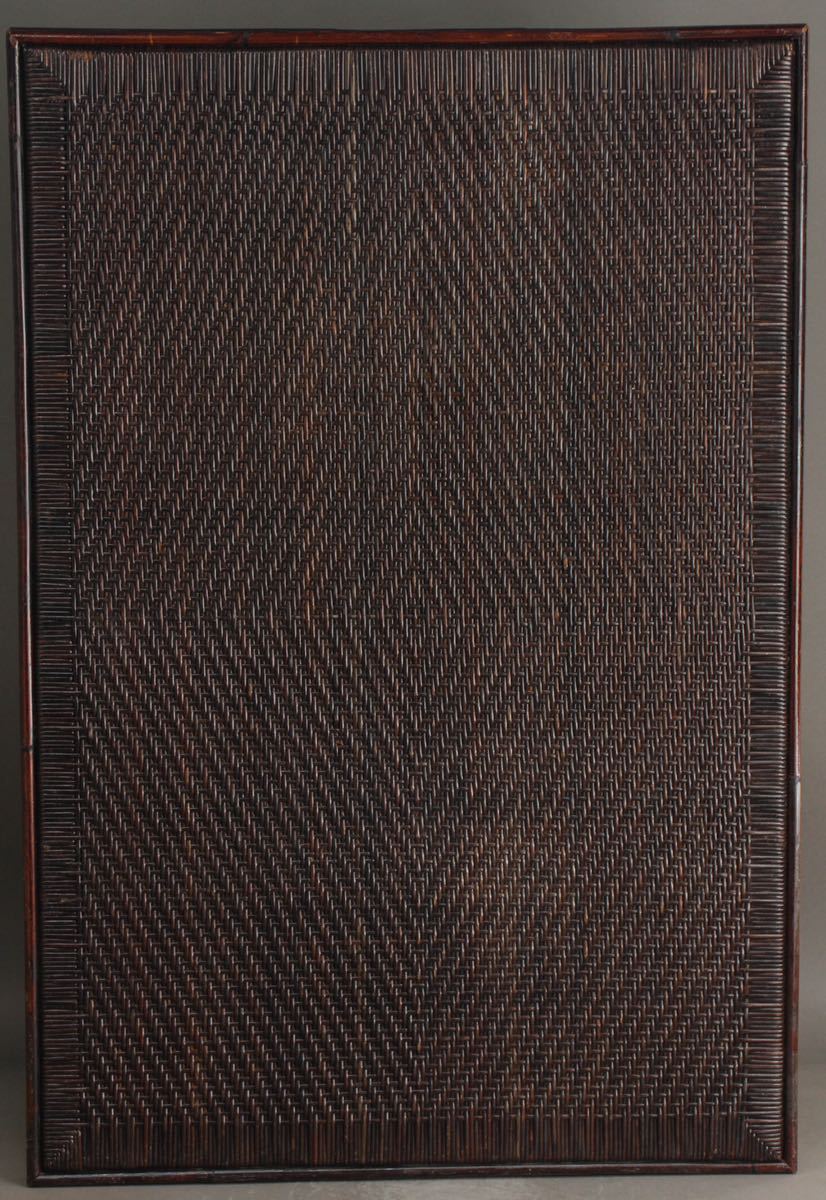 【古】4463 竹藤編板　唐竹　藤　茶席板　同梱不可