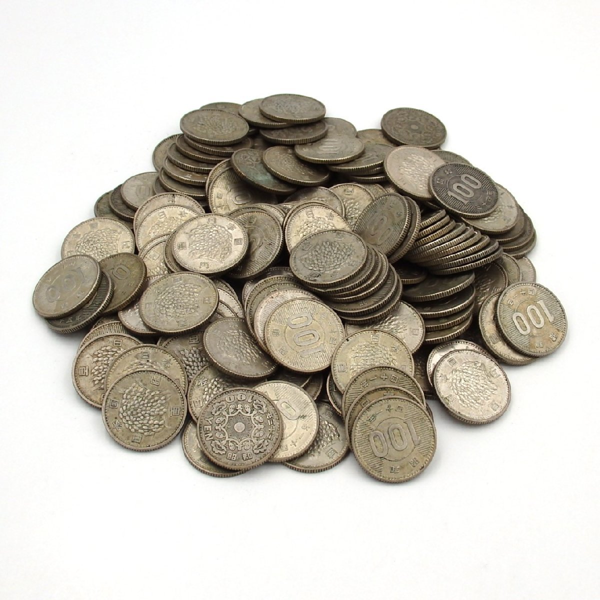 稲穂・鳳凰 100円銀貨 大量まとめ 総重量:約767g 硬貨 古銭 昭和 y170