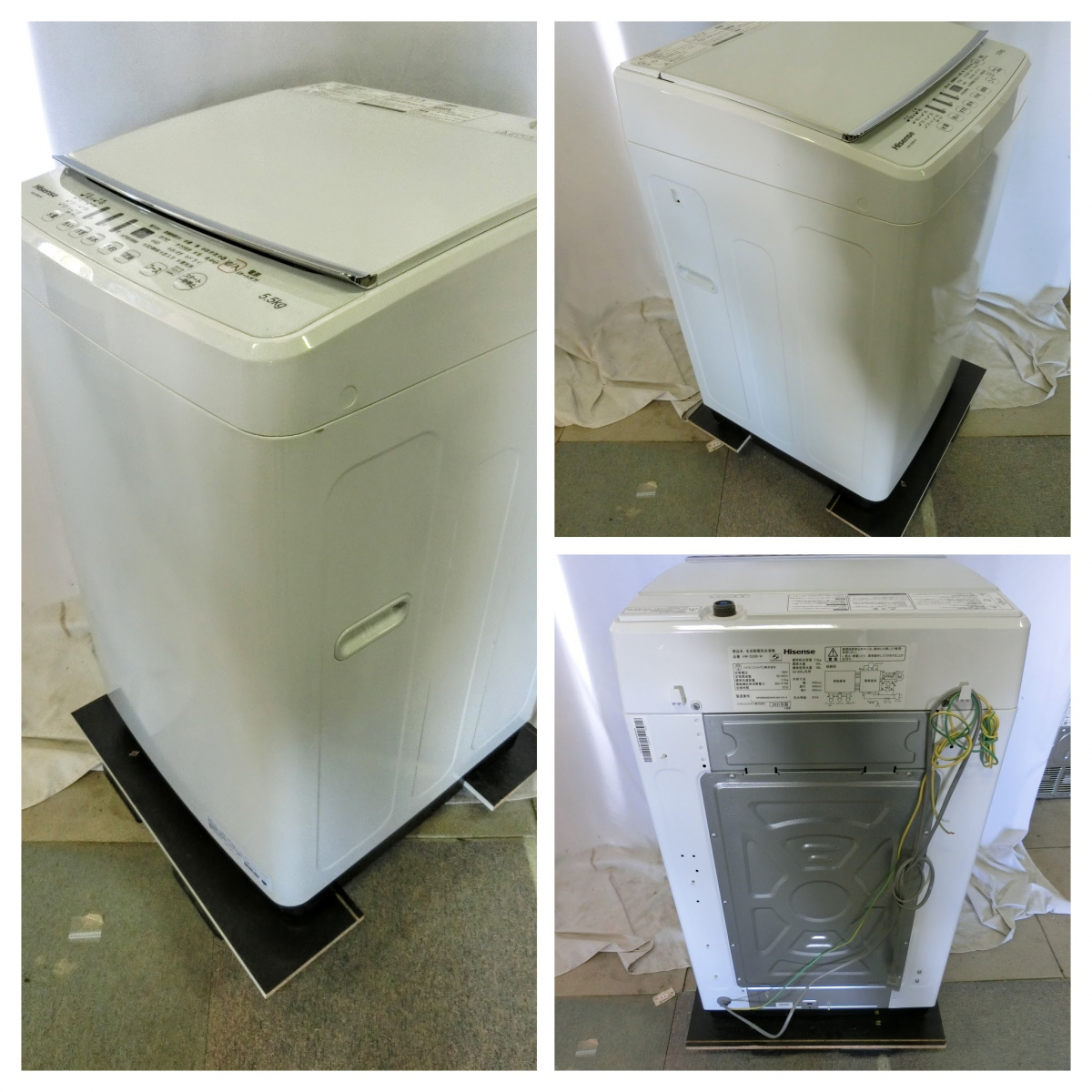 全自動洗濯機 ハイセンス 5.5kg Hisense [洗濯5.5kg ⁄上開き ホワイト HW-