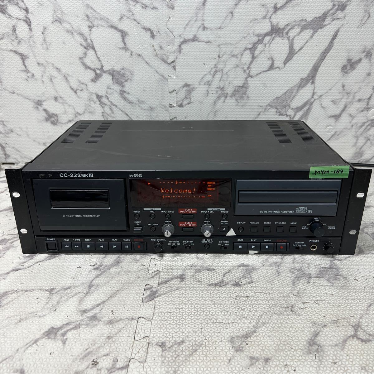 TASCAM CC-222MKIII (日本) 業務用CDレコーダー⁄カセットデッキ