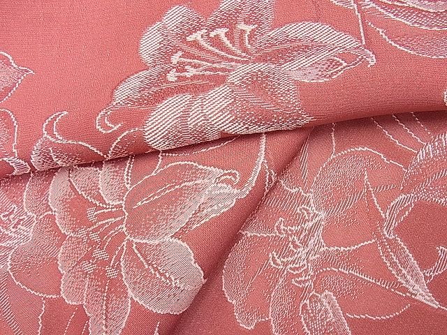 平和屋野田店■上質な小紋　地紋起こし　百合　逸品　n-ip1687