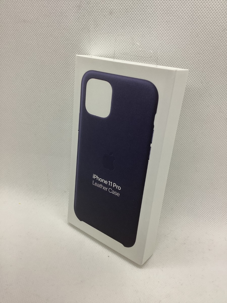 ③Apple 純正 iPhone11 Pro レザーケース ブルー 【公式通販】