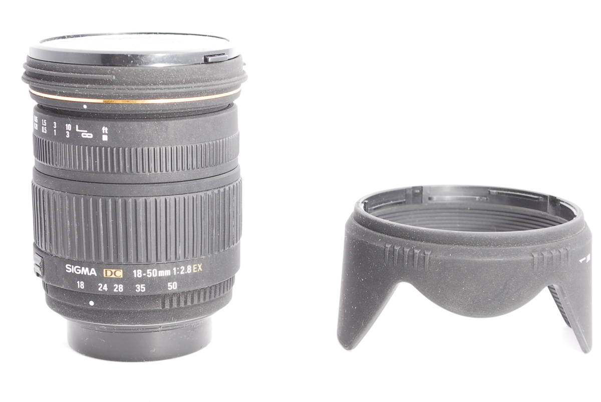 〓外観綺麗　フード付〓シグマ SIGMA 18-50mm F2.8 EX DC　ペンタックス用