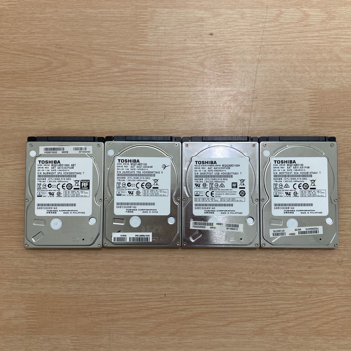 1161 HDD 2.5インチ 1TB 正常 4個 ハードディスク 2.5 SerialATA HDD 1TB 状態正常 4台セット 管9