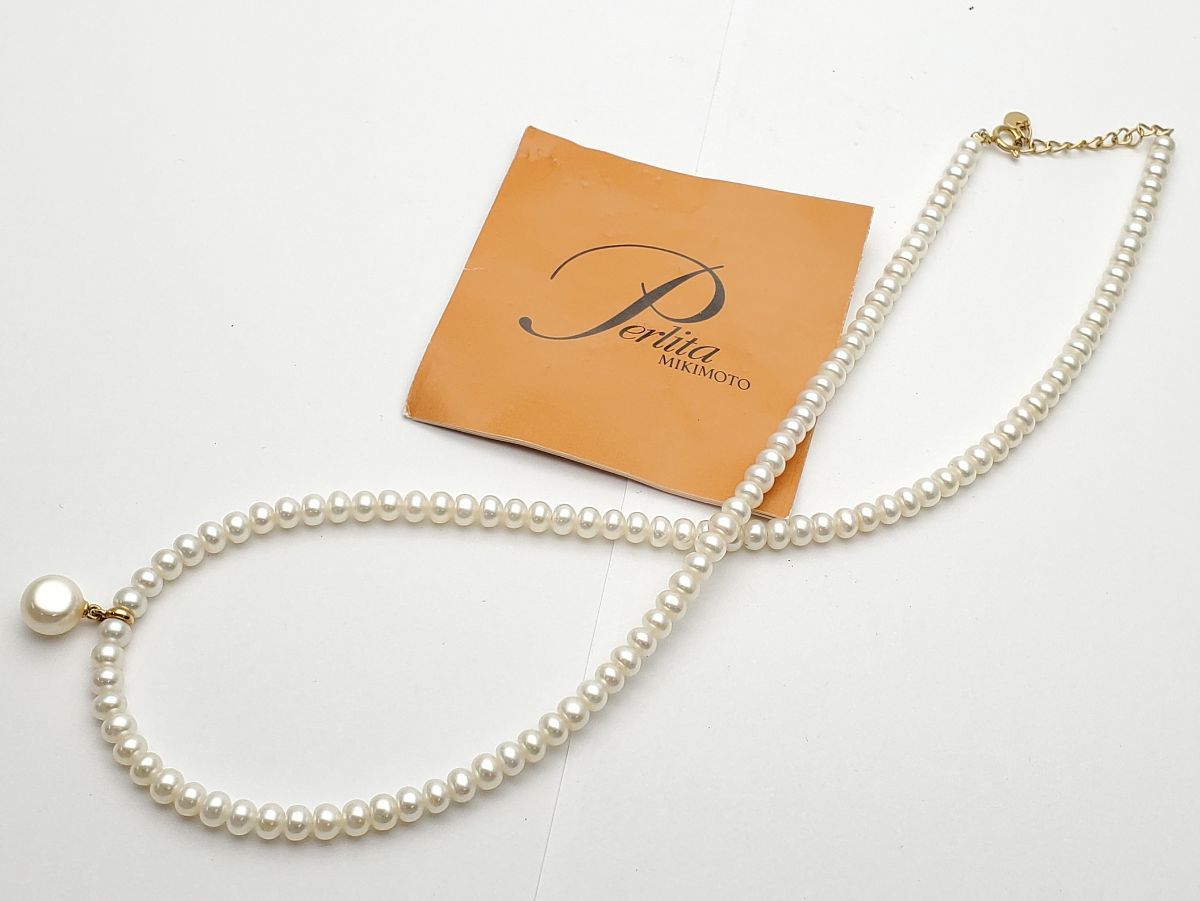 MIKIMOTO ミキモト パール ネックレス シルバー ケース付き SIL刻印 管 