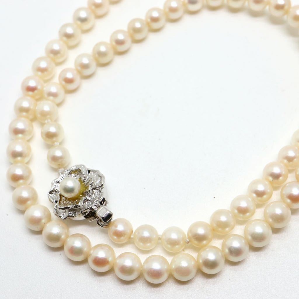 アコヤ本真珠ネックレス》N 5.5-6.0mm珠 23.8g 46.5cm pearl necklace