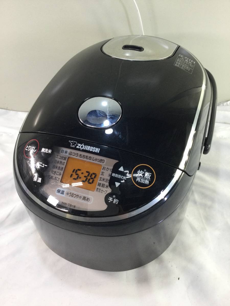 【364】ZOJIRUSHI 圧力IH炊飯ジャー NW-TB18 ブラック 2022年製 中古品