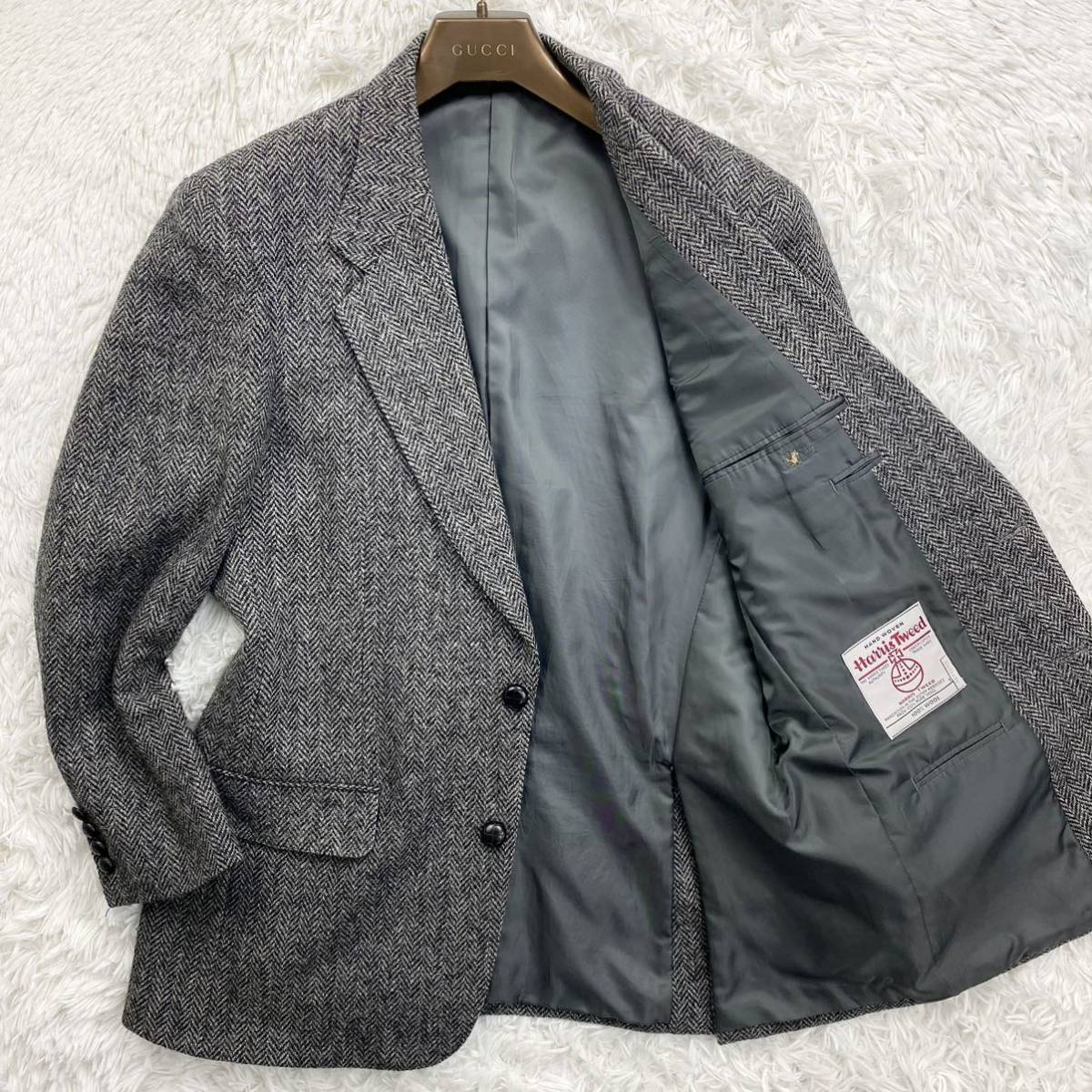 希少XL! ハリスツイード定価約6万HARRIS TWEED テーラード