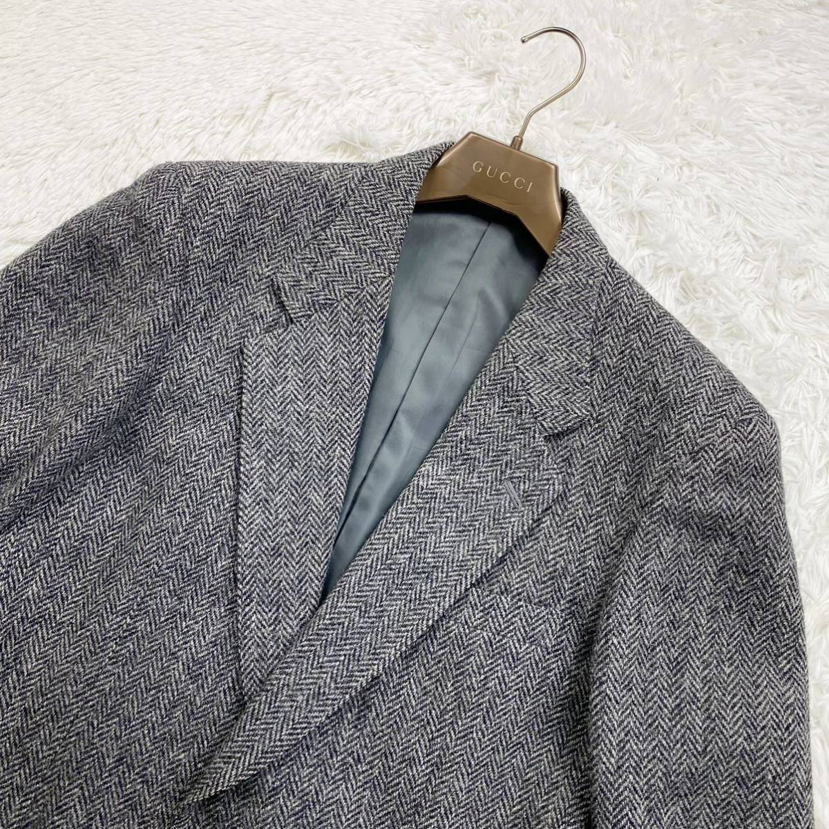 1円 良品 XL.LL~XXL.2XL ハリスツイード HarrisTweed テーラードジャケット2B総裏ツイード千鳥格子ハウンドトゥース総柄くるみボタンメンズ ハリスツイード Harris TWEED ~XXL.2XL HarrisTweed テーラードジャケット2B総裏ツイード千鳥格子ハウンドトゥース総柄くるみボタンメンズ