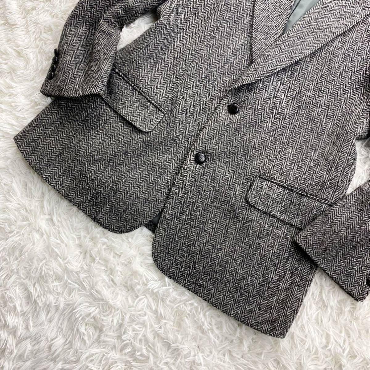 希少XL! ハリスツイード定価約6万HARRIS TWEED テーラード