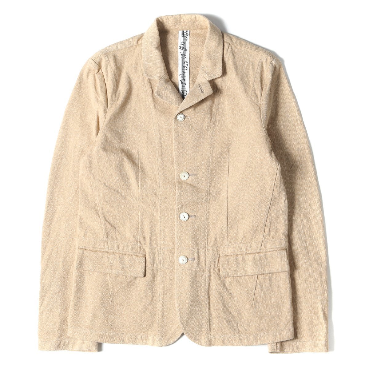 美品 NUMBER (N)INE ナンバーナイン ジャケット サイズ:3 07SS About A Boy期 カラーデニム テーラード ジャケット ベージュ アウター