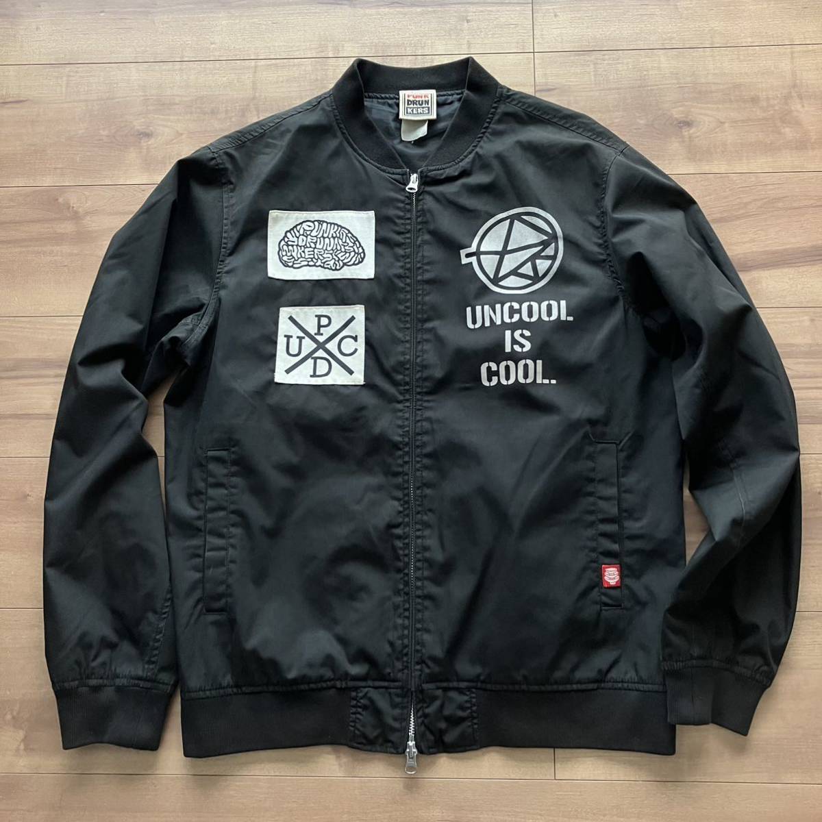 パンクドランカーズ PUNXパッチジャケット ブルゾン 黒◇メンズ L 