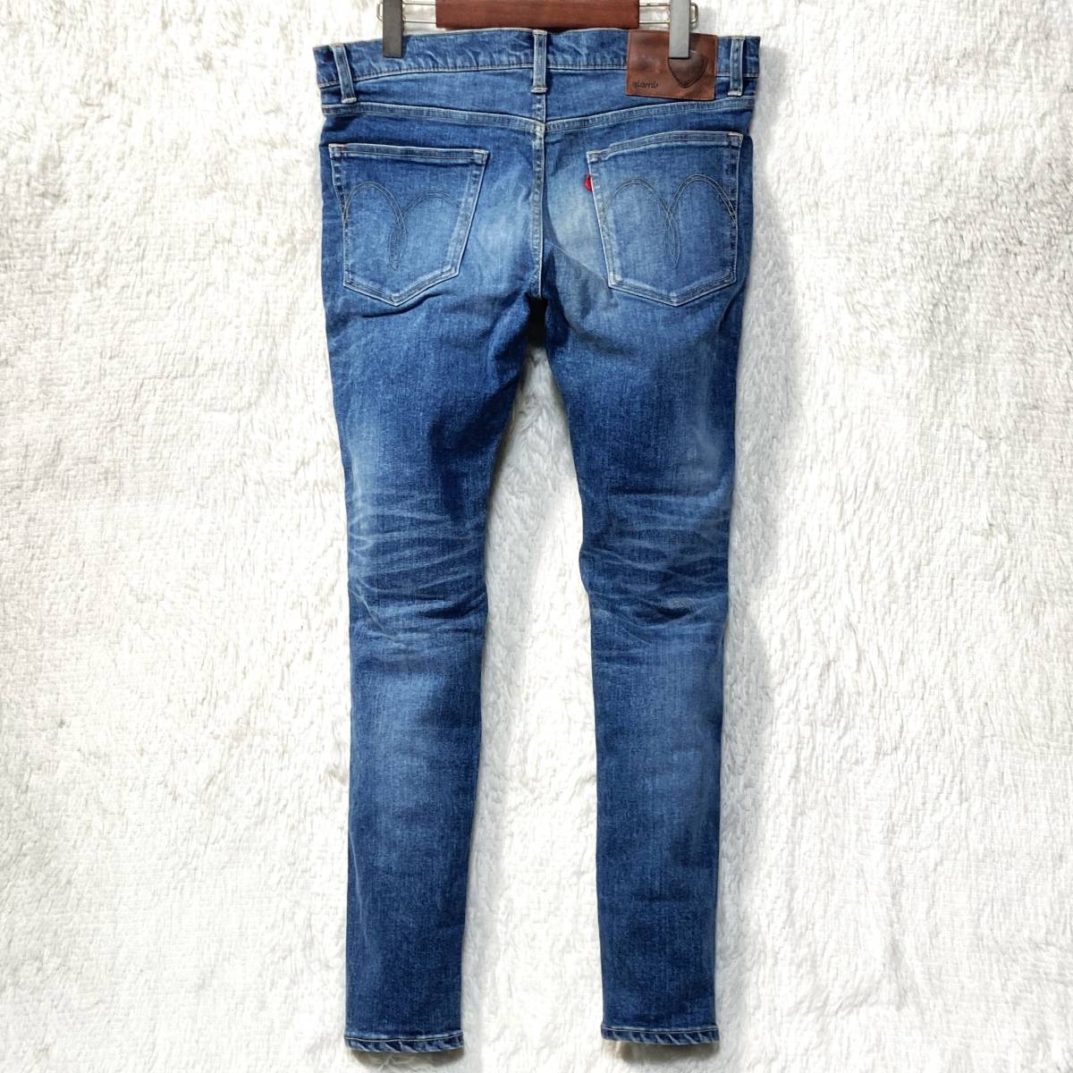 glamb☆20AW☆超名作 希少XL☆Joly color stitch denim☆ダメージ 