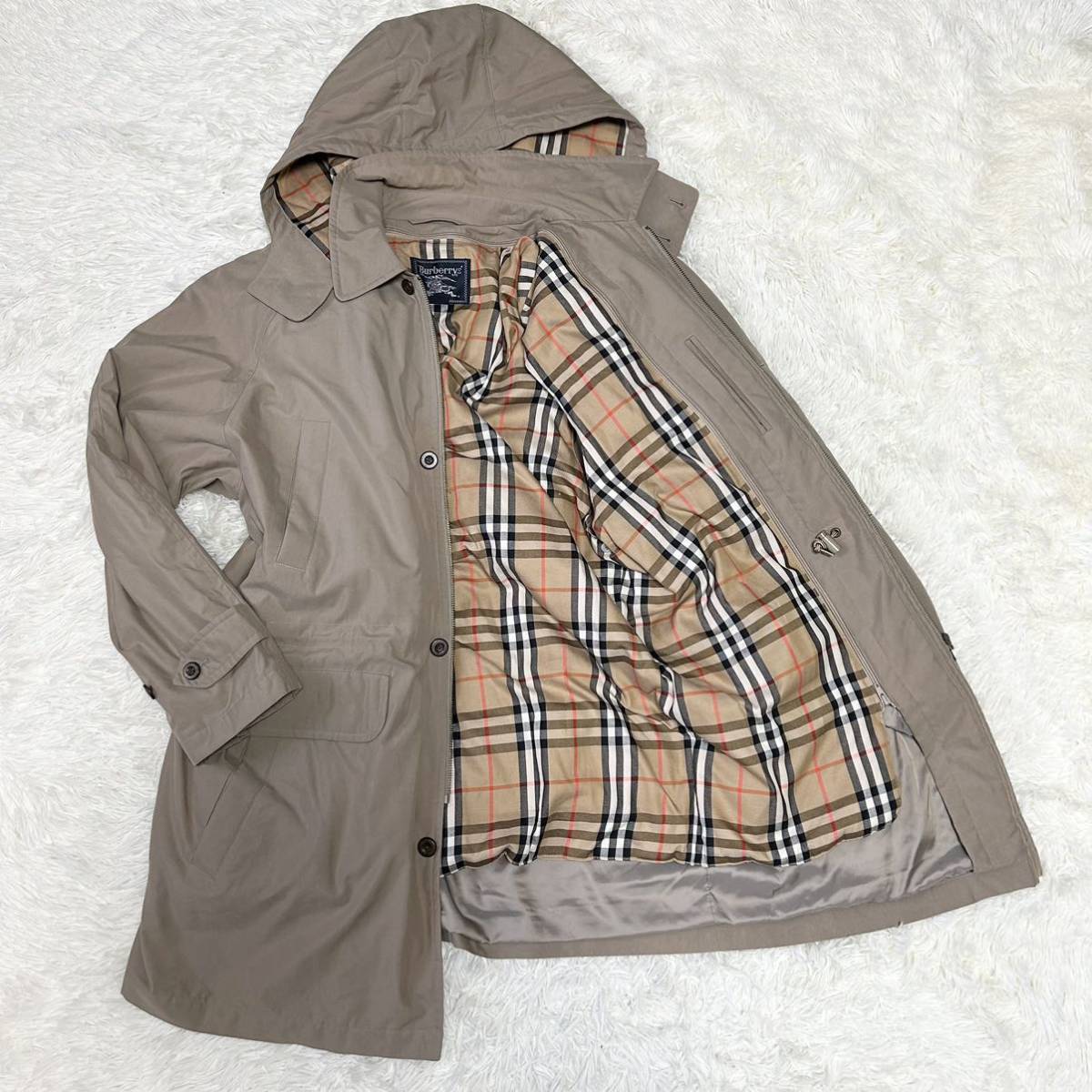 BURBERRY バーバリー ノバチェック ダウンライナー付き モッズコート