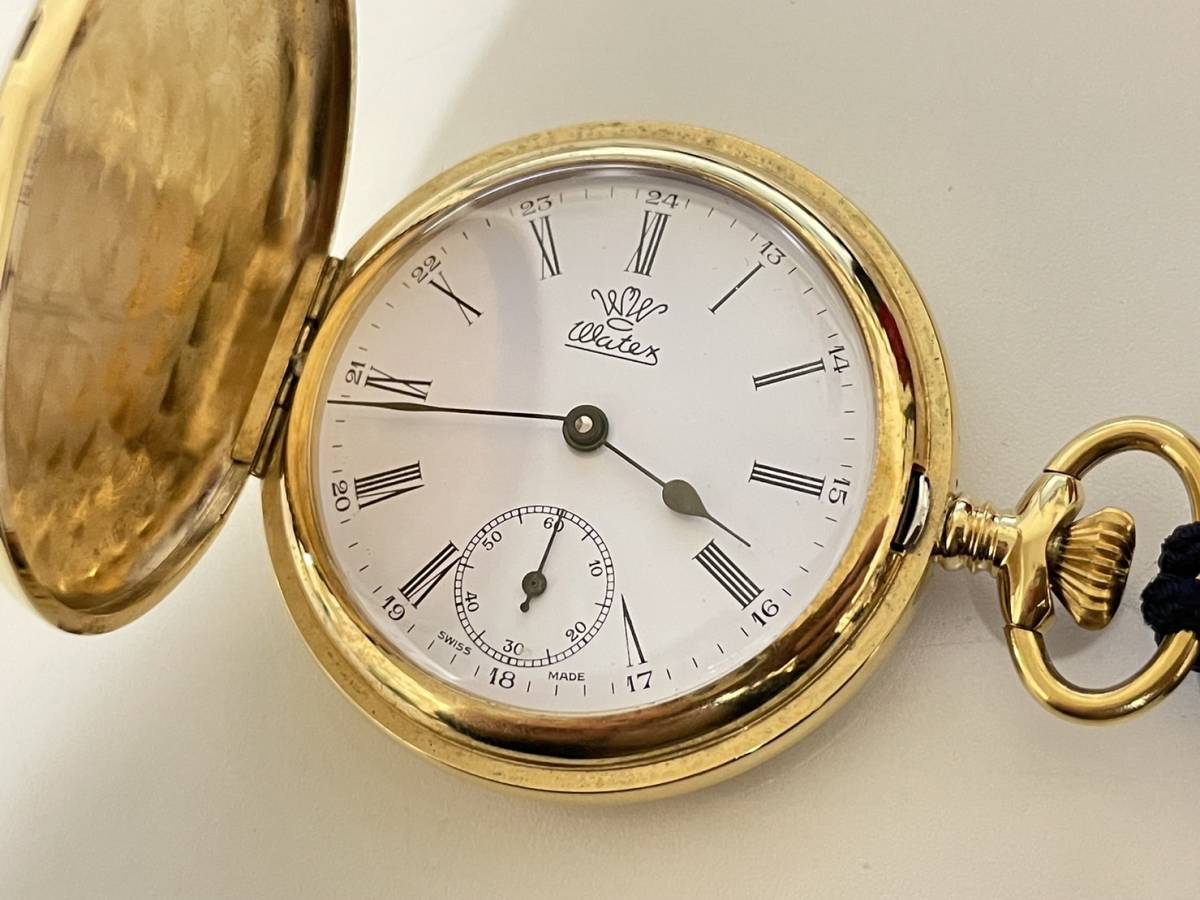 Watex 懐中時計 17石 17JEWELS ワテックス 菊紋入り 手巻き 中古 17石