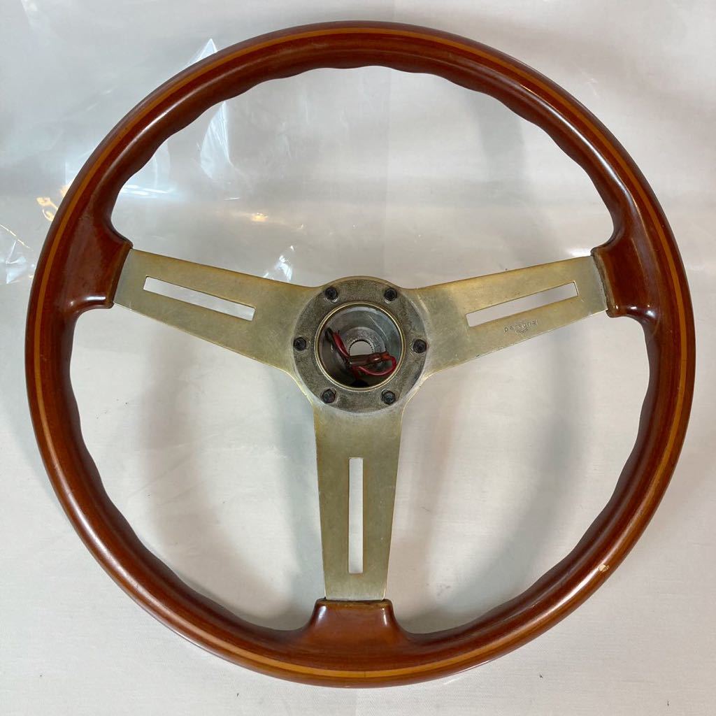 オリジナル 23パイ小径ウッドステアリングmomoタイプ 旧車 街道レーサー