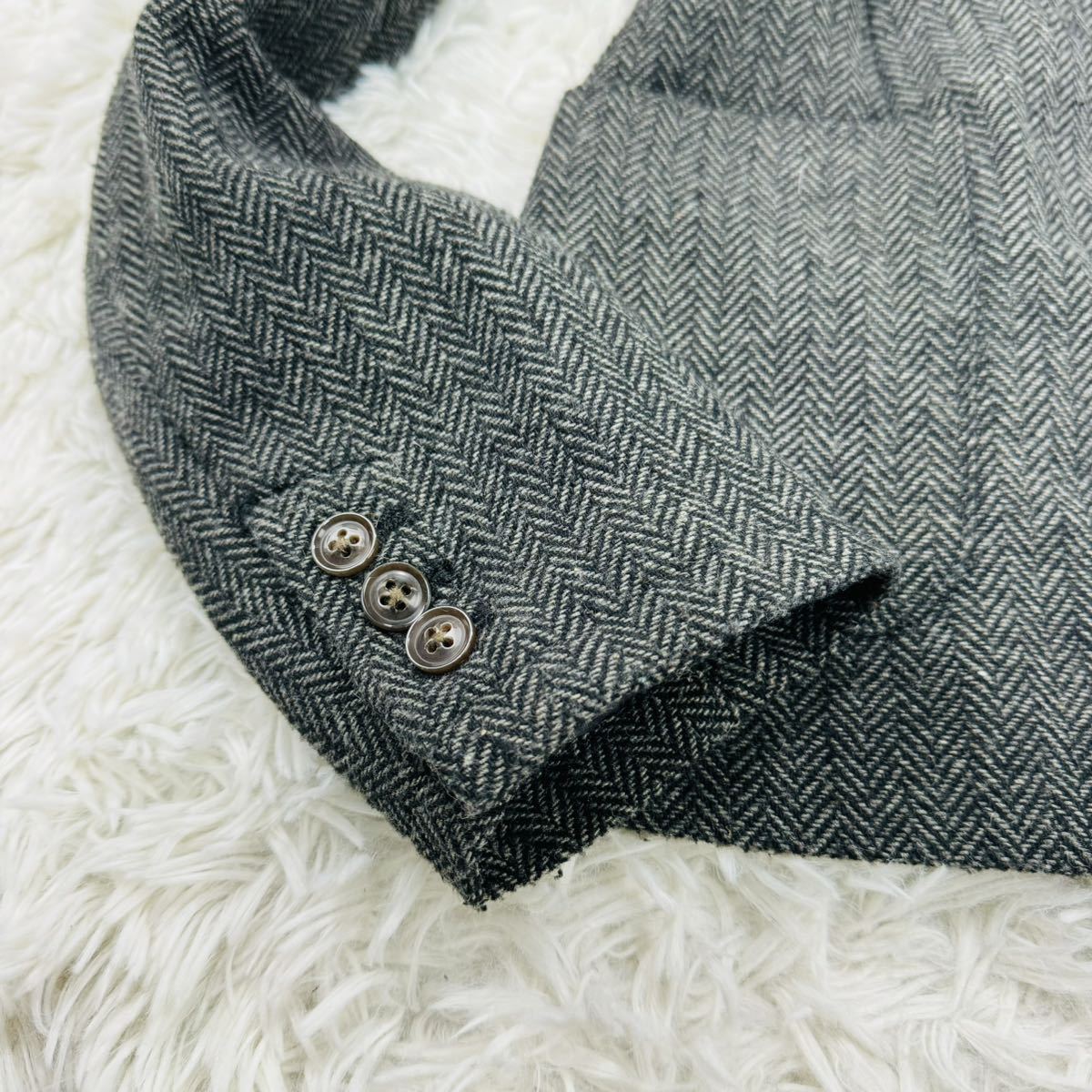極美品【L】圧巻のヘリンボーン!!ハリスツイード Harris Tweed