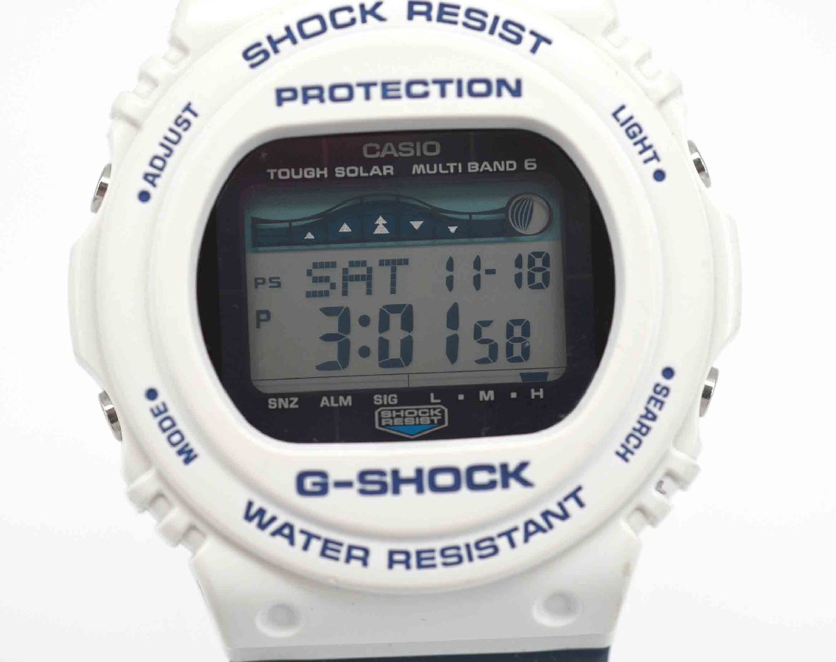 [中古品] 稼働品【CASIO】カシオ G-SHOCK GWX-5700SS-7JF G-LIDE メンズ ホワイト 電波 タフソーラー 動作OK 中古品