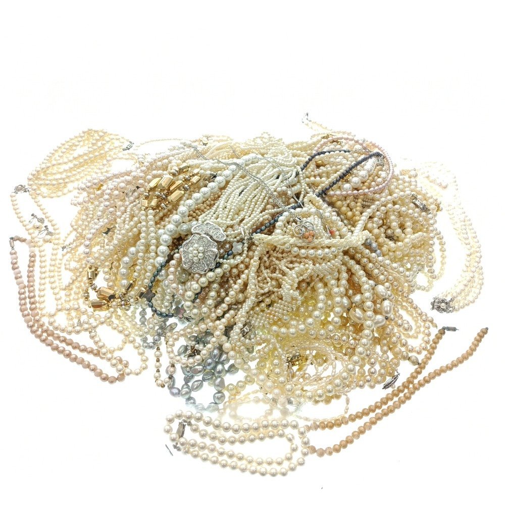 ★1円★ パール 真珠 約3.9kg 大量 ネックレス ペンダント チャーム アクセサリー レディース ジュエリー まとめ売り ジャンク 中古