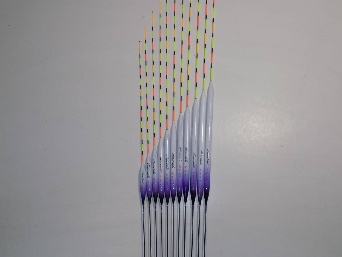 1へら浮き　花水樹　パワーチョウチンPCムクトップ　セミロング　6号～15号の10本の中からお好きなサイズを3本お選びください。