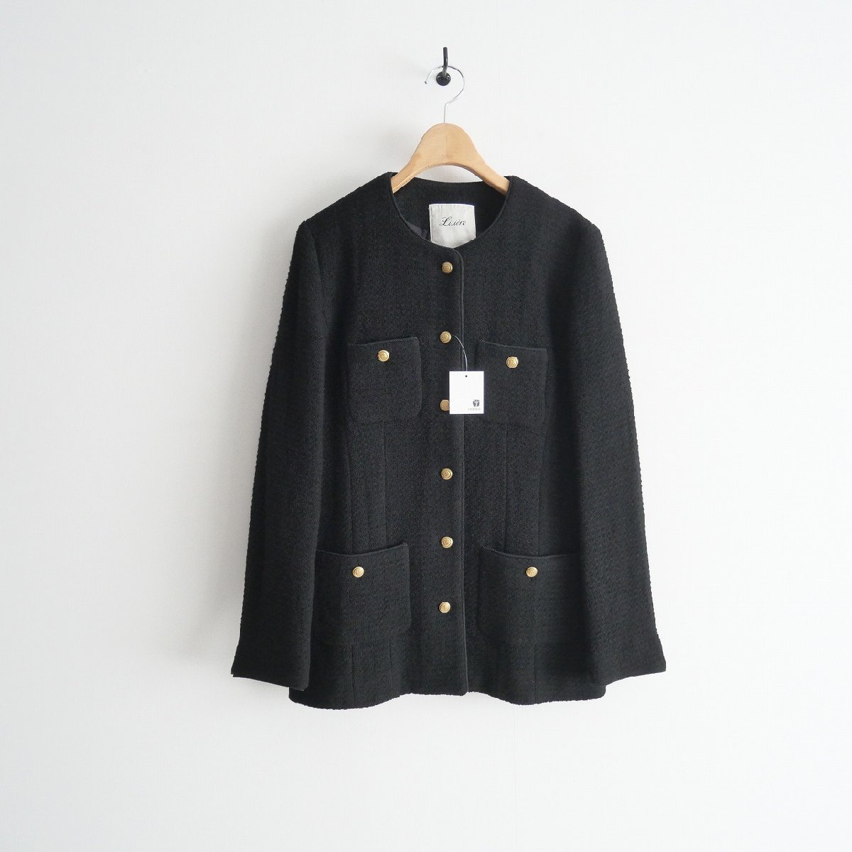 2022 / Lisiere / L'Appartement アパルトモン / Long Tweed Jacket ツイードジャケット 38 / 22010560100730 / 2306-0845